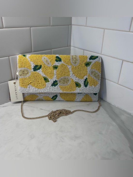 Antik Kraft Handbags - 🍋 NWT Antik Kraft Beaded Lemons Handbag Clutch Crossbody Shoulder Flap Bag 🍋